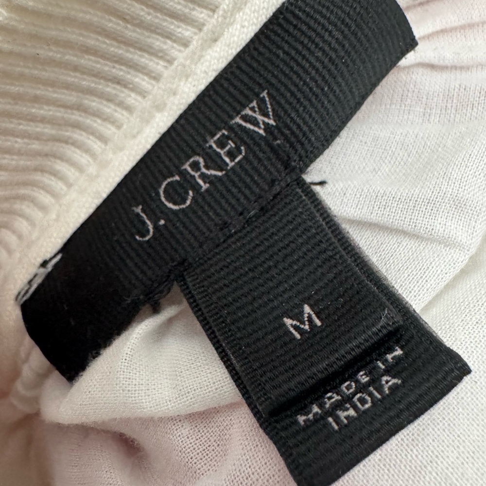 J. Crew Off-White Ribbed Top - Picture 3 of 4